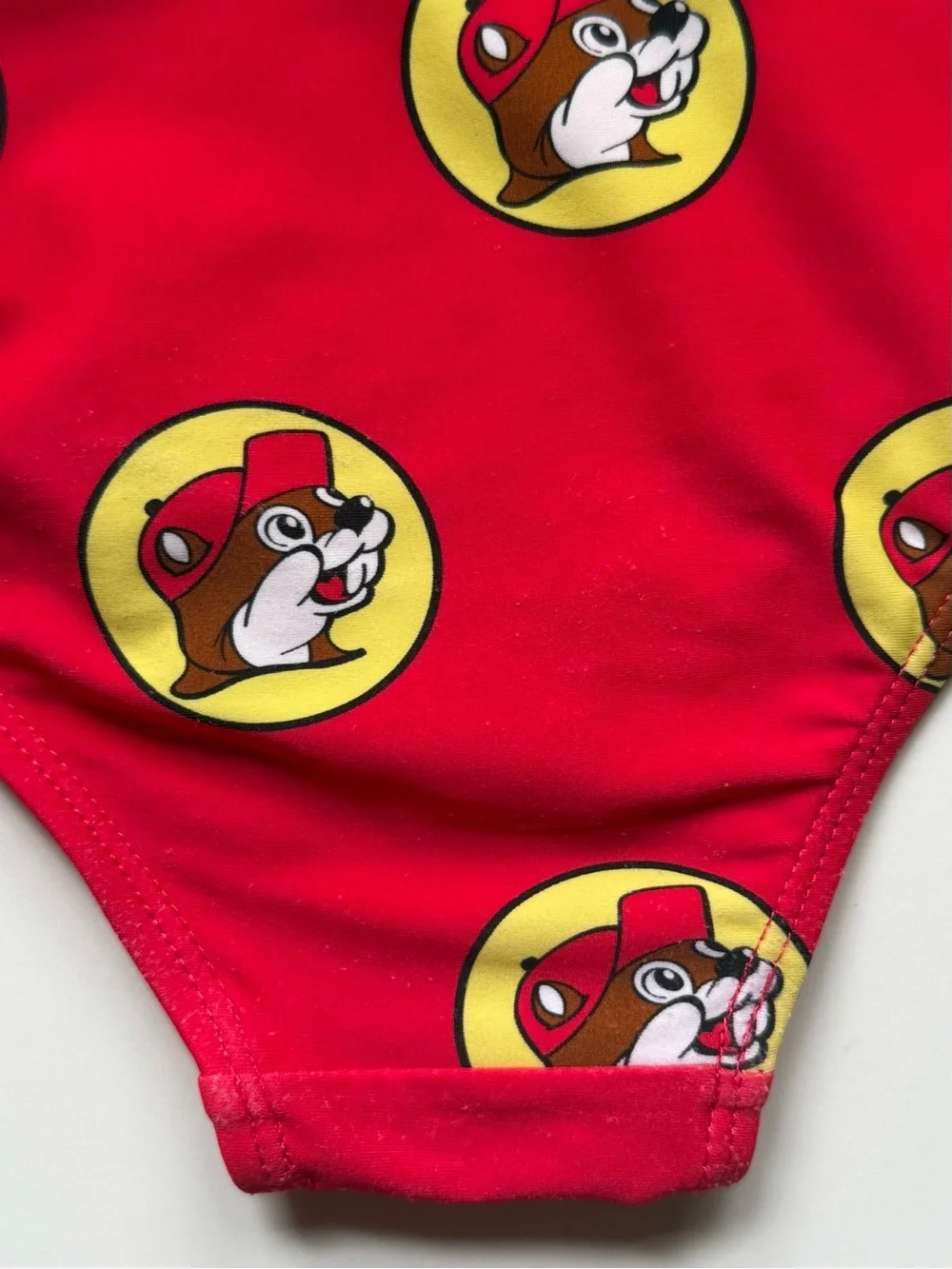 Buc-ees Girls Logo Mascot One-Piece Swimsuit - Size 3T